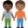 people holding hands, dark skin tone, medium-dark skin tone